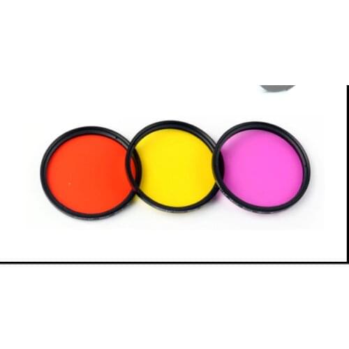 Waterproof Red yellow purple Filter for DSLR Diving Underwater Photography Camera Housing Gopro Yi Conversion 37 52mm 58mm 67mm