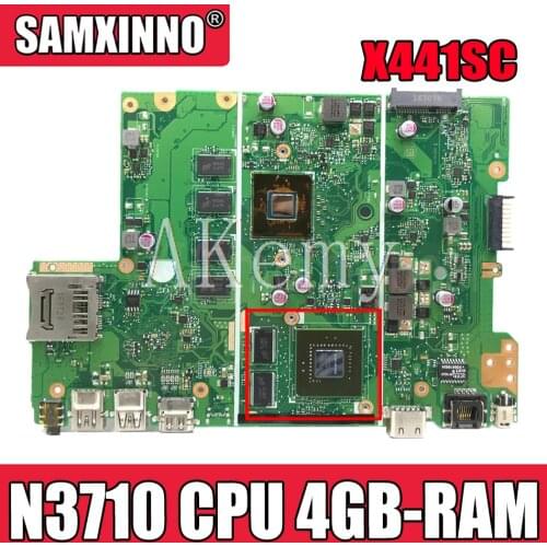 X441SC Motherboard REV2.1 Mainboard For Asus X441S X441SC Motherboard Test OK N3710 CPU 4GB-RAM GT810M