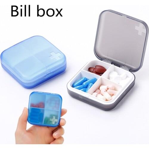 1 pcs pill box Weekly pill rack storage storage box container box pill box splitter 5 colors travel medicine storage box