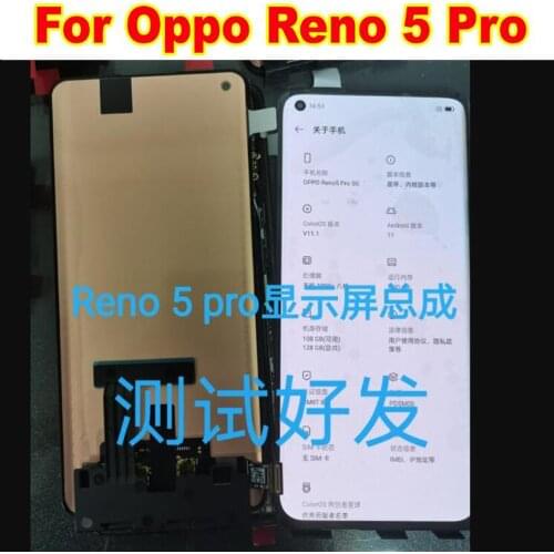 100% Original Working LCD Display Touch Panel Screen Digitizer Assembly Sensor Mobile Pantalla For Oppo Reno5 Pro Reno 5 Pro