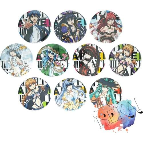 DATE A LIVE Anime Tokisaki Kurumi Yatogami Tohka Kotori Itsuka Yoshino Hermit Tobiichi Origami Natsumi Metal Badge Brooch Pins