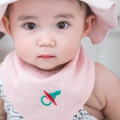 Baby waterproof fashion anti-dirty comfortable tender care infant drool printed 100% pure cotton bibs on sale 8851