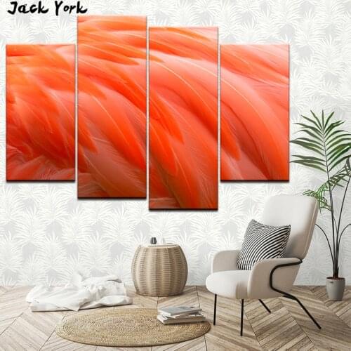 Canvas Painting Abstract art red leaves 4 Pieces Wall Art Painting Modular Wallpapers Poster Print Home Decor free shipping