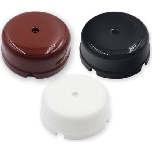 2pcs Home Improvement Wall Switch Socket Wire Bottom Box Ceramic Junction Box Electrical Mounting Box