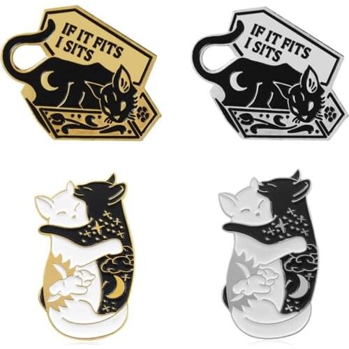 Cat Brooch Enamel Pin Badges For Korean Clothes Women Anime Badges Lapel Pins Decorative Brooches Cute Mini Badges On Backpack