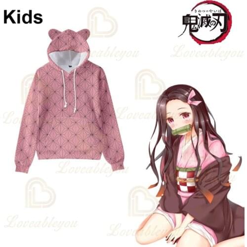 Demon Slayer Cartoon Jacket Tops Teen Clothes Hoodies Japen Anime Kimetsu no Yaiba 3D Hoodie Men and Women Harajuku Sweatshirt