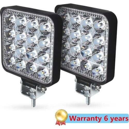 Mini 16LED 27W 48W LED Work Light Bar Square Spotlight 12V 24V Offroad LED Light Bar For Truck Offroad 4X4 4WD Car SUV ATV