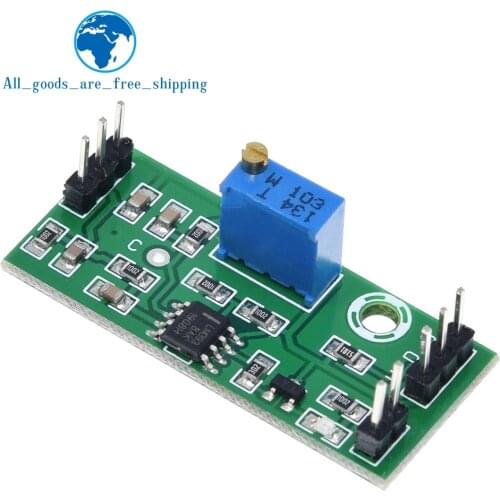 LM393 Voltage Comparator Module Signal Waveform Adjustable High Low Level/Load Drive Dual Channel 4.5-28V High Voltage Module
