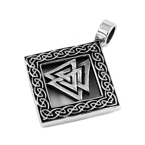 Norse Viking Mens Pendant Odin Symbol Stainless Steel Jewelry Celtic Knot Amulet Motor Biker Pendant Wholesale SWP0406