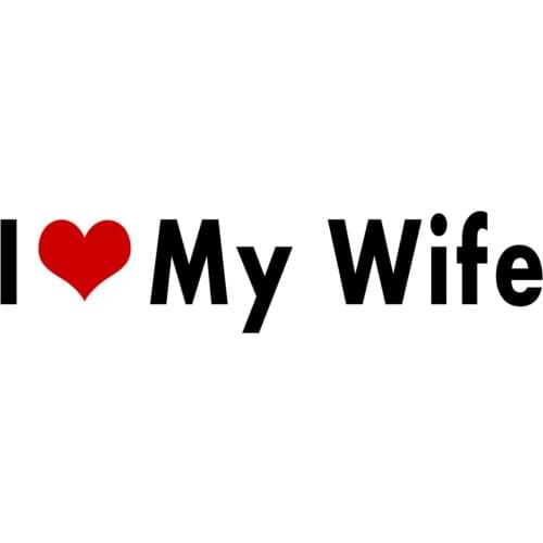 WitnyStore I Love My Wife Sticker - Multisurface Decal - Durable and Waterproof Stickers for Cars Trucks RVs Windows Locker 15cm