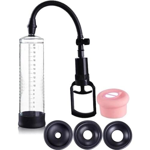 Male Penis Pump Manual Penis Extender Vacuum Pump Penis Enlargement Enhancer Male Masturbator Adult Products Sex Toys for Men