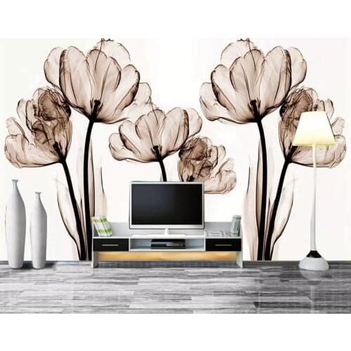 Beibehang Custom wallpaper 3d mural modern simple elegance flowers floral background wall stereo living room bedroom wallpaper