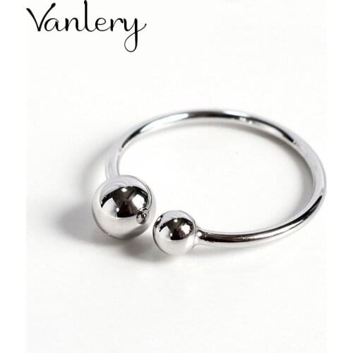 Wholesale Antique Silver Color Ball Beads Rings For Women Statement Jewelry Finger Ring anillos mujer bijoux