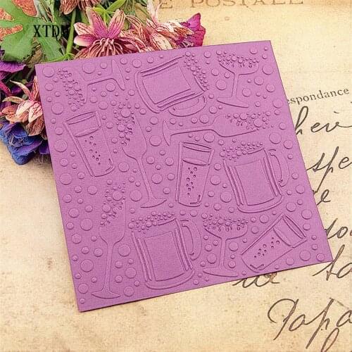 Easter plastic wine glass template craft card making paper card album wedding decoration Embossing folders