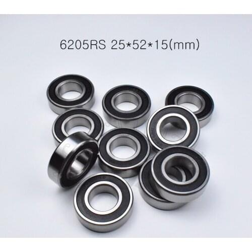 6205RS 25*52*15(mm) 1Piece bearings ABEC-5 rubber sealing bearings Free shipping 6205 6205RS chrome steel deep groove bearing