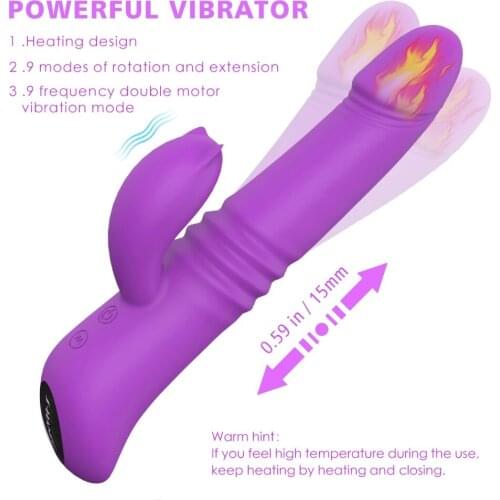 Thrusting Heating Dildo Big Vibrators for Women Magic Wand Body Massager Sex Toys For Woman Clitoris Stimulate Female Sex Shop