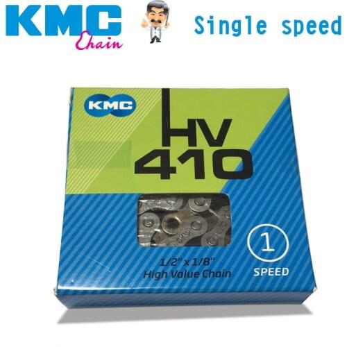 KMC HV410 Single Speed Bicycle Chain Drive Systems for aDead Fly cycling Folding Bike Urban Leisure Bike 112L Silver Gray