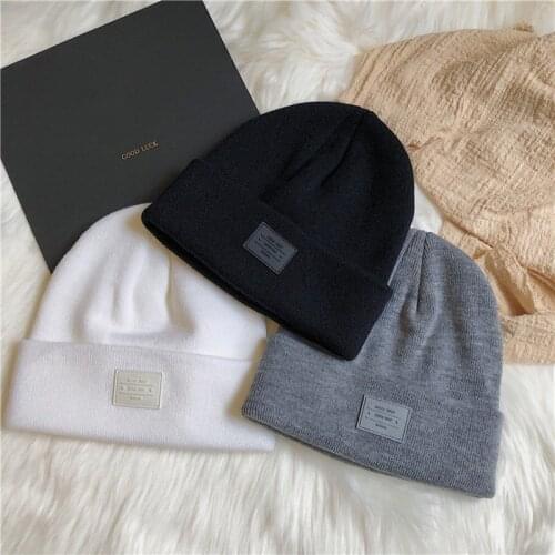 Candy Color Knitted Women Beanies Autumn Keep Warm Casual Adult Unisex Universal Caps Warmer Bonnet Ladies Casual Cap