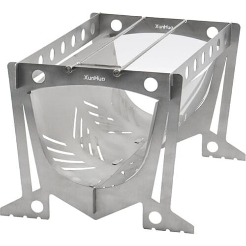 Bushcraft Ultralight Titanium wood stove bonfire burner multifunctional foldable outdoor survival camping heating stove barbecue