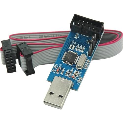 1Set USBASP USBISP AVR Programmer 3.3V/5V USB ATMEGA8 ATMEGA128 ASP ISP ATtiny/CAN/PWM +10Pin Wire