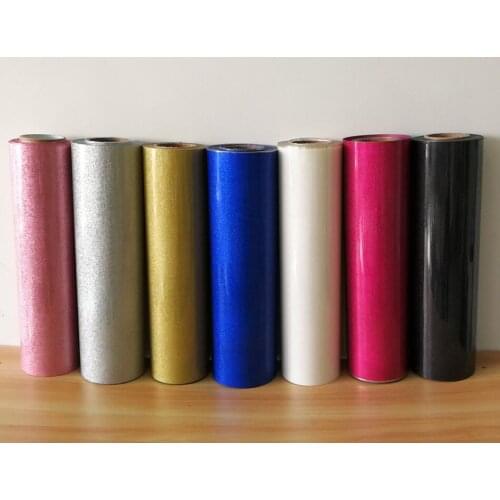 10 pcs 30cmx50cm Beautiful Color Glitter Heat Transfer Vinyl Film Heat Press Cutting Plotter Iron On HTV Film