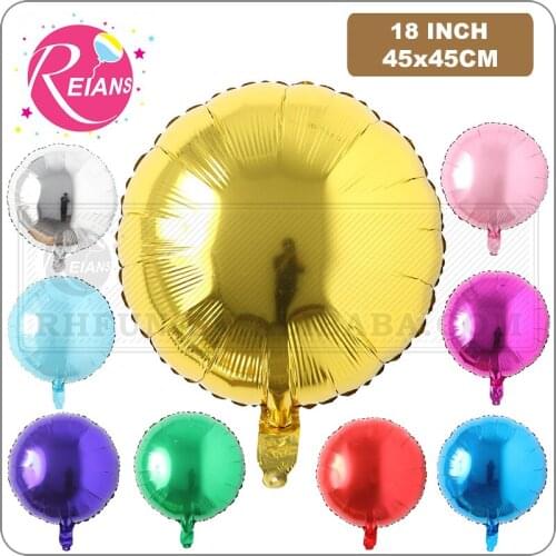 18 inch round pure Foil Balloon helium Balls Silver Wedding Happy Birthday Party Decoration Inflatable kids Toys Air globos