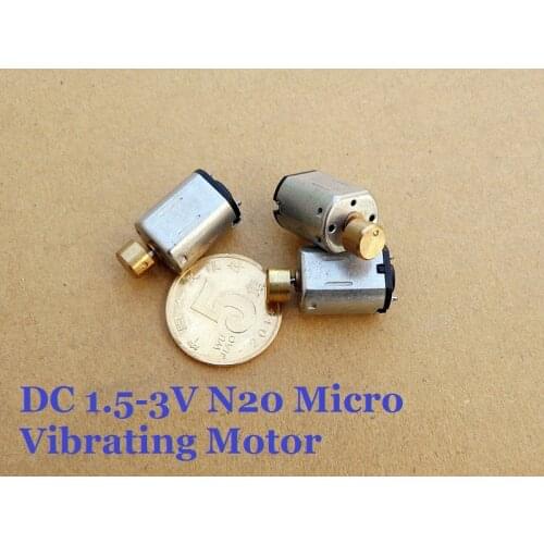 20pcs/Lot 10*12 MM Miniature DC 1.5V-3V Vibration N20 Motor With Copper Vibrator