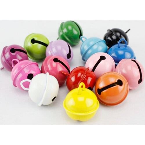 22mm Christmas Jingle Bells Charm Bead Mixed Color Bell Exquisite Loops Bells Home Decor