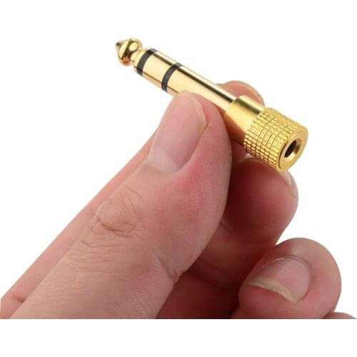 4PCS gold Plated plug audio jack TRS 1/4 "(6.3 mm) to 1/8 inch(3.5mm) Male to Female Stereo Adapter CONNECTOR
