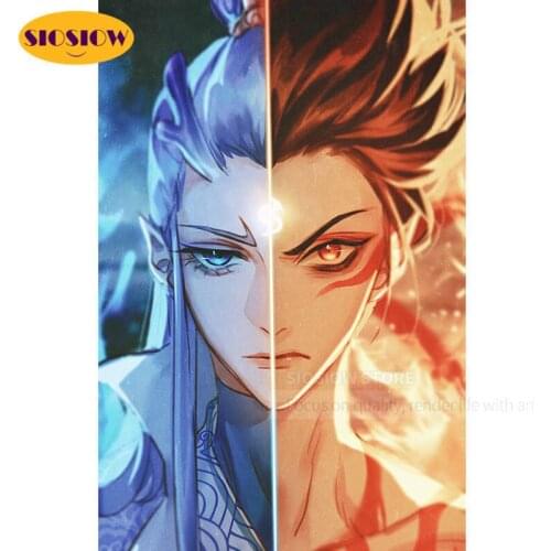 5d Diy Diamond Painting Ne Zha Ao Bing Figure Chinese Anime Diamond Mosaic Embroidery Cross Stitch Full Square Drill Home Decor