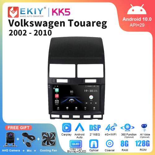 EKIY Car Radio For Volkswagen VW Touareg GP 2002-2010 Android 10.0 Autoradio GPS Navigation Multimedia Player Carpaly LTE DSP HU