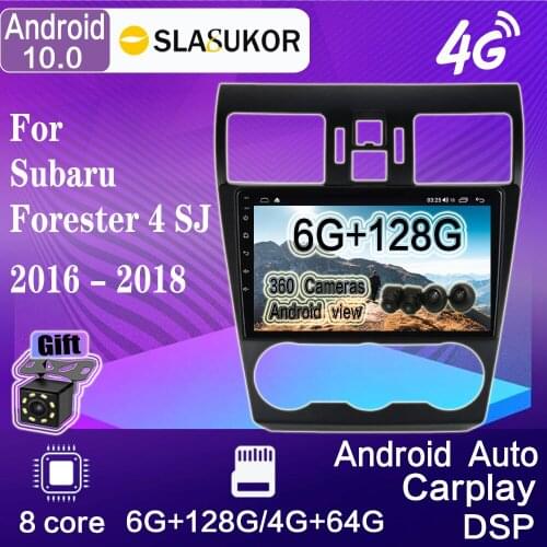 9" Android 10 For Subaru Forester 4 SJ 2016 - 2018 Car Radio Multimedia Video Player Navigation GPS CarPlay 2 Din 2 din No DVD