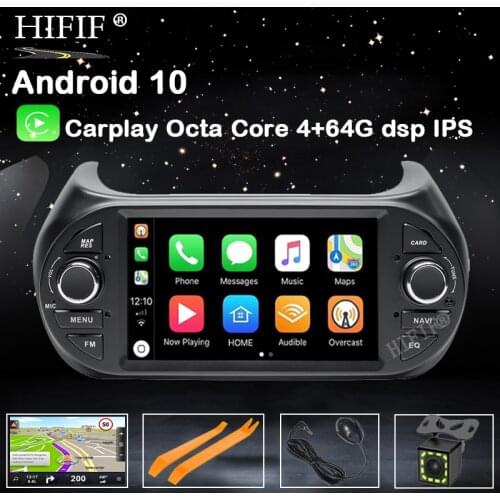 7" PX5 DSP 4+64G Android 10 Car Radio Car Multimedia player GPS DVD For FIAT Fiorino Qubo Citroen Nemo Peugeot Bipper autoradio