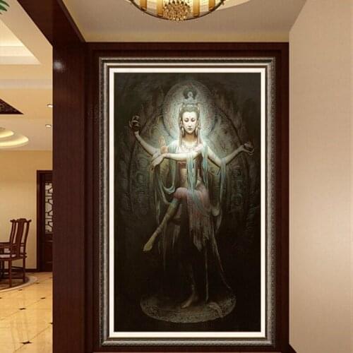 Free Shipping Buddha Art Canvas Wall Art Buddha Picture Landscape Canvas Painting Modern Living Room Decorative Wall Art Picture