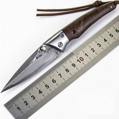 Free shipping Damascus Knife Mini Knife Sharp Folding Tool Knife Portable Outdoor Goods Camping Fishing Outdoor tools Knife
