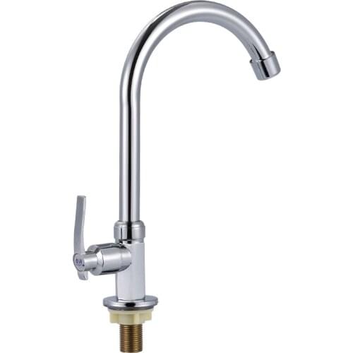 Free shipping Single handle single hole kitchen sink faucet with single cold kitchen sink water faucet from senducst sanitary