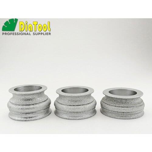 DIATOOL Dia 75MM Vacuum Brazed Diamond Hand Profile Wheel Thickness: 35mm,40mm,45mm available Grinding on marble granite quartz