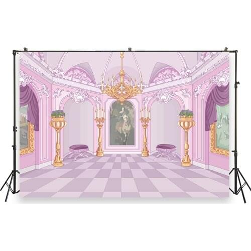 HUAYI Photo Background Newborns Baby Shower Birthday Photography Backdrops Princess Castle Studio Photobooth Backdrop XT-7347