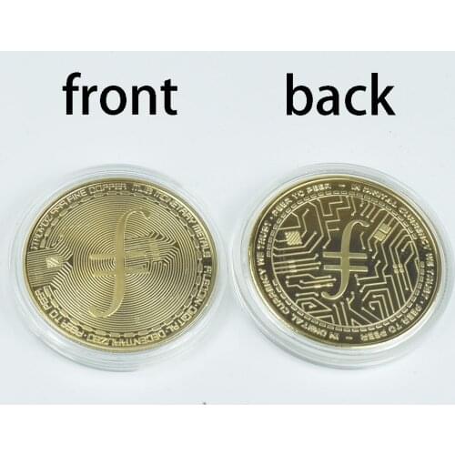 Hot Gold Plated FIL Coin Crypto Physical metal coin
