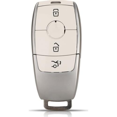 Jingyuqin For Mercedes Benz AMG C200L E300L S320 S350 S350L S450l S500l GLC Fob Remote Car Key Case Shell 3Buttons White