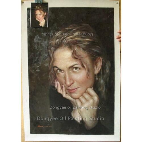 100%hand-painted oil painting Accept custom order portraits oil painting from your Photographic Images