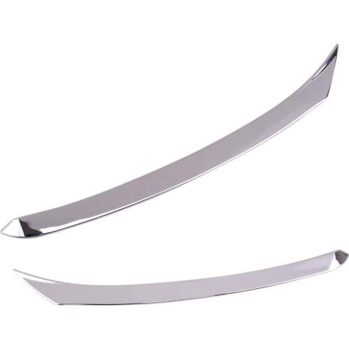 Car Chrome Front Head Light Lamp Eyebrow Trim Strip Decoration ABS plastic fit for Nissan X-Trail T32 2014 2015 2016