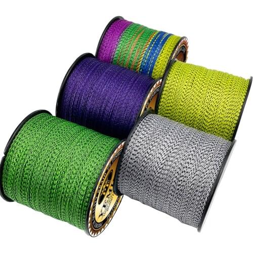 YEMIHT New 4 Strands PE Fishing Line Braid Fishing Line 300M Spotted Multifilament Fishing Wire Carp Fishing Line Tool