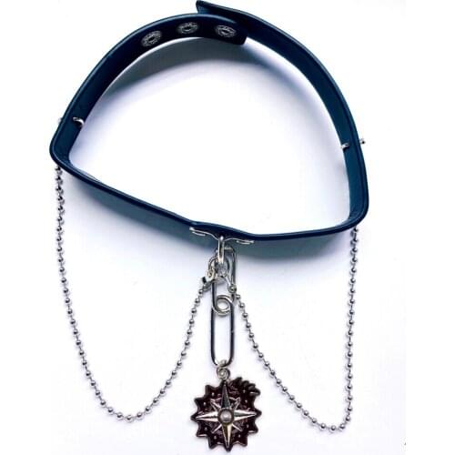 Fashion Necklace Punk PU Chokers cosplay The Seven Deadly Sins Dragons Sin of Wrath Meliodas pendant Collar Chain for Gift