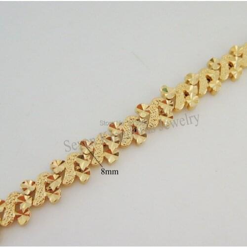 ORDER 10$ GET FREE SHIPPING/ NEW 7.3" - YELLOW GOLD OVERLAY FILLED BRASS US DOLLAR SIGN LINK BRACELET/GREAT GIFT