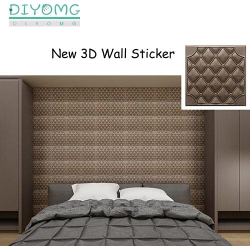 Self-Adhesive 3D Wall Stickers Waterproof DIY Foam Waterproof Wallpaper for Living Room Bedroom TV Background Decor Panels Brick