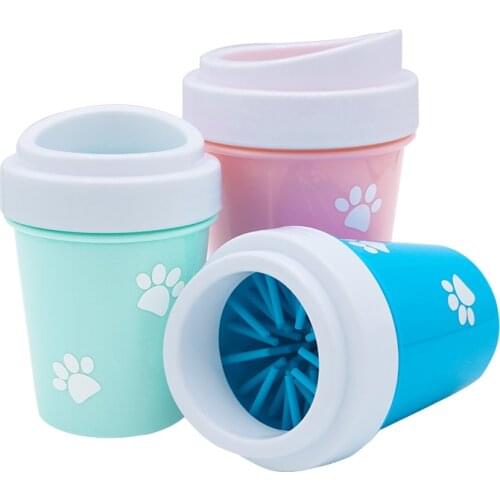 Pet Dog Foot Cleaning Cup Paw Brush Clean Tool Soft Silicone Combs Portable Pet Foot Washer Cup Paw Cleaning Cups