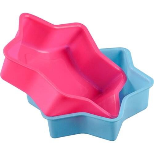 Six-point Star Small Silicone Cake Mold for Chocolate Mousse Ice Cream Jello Pudding Desserts Bakeware Pan Soap Decorating Tools