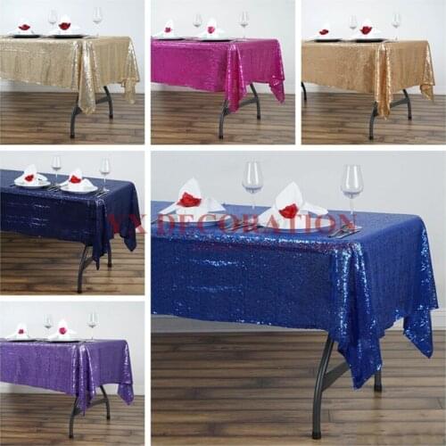 Sequin Table Cloth Round Rectangle Tablecloth For Banquet Wedding Event Decoration