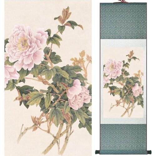 Home Office Decoration Chinese scroll painting birds painting Chinese wash Printed painting 052708